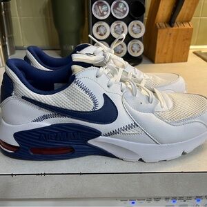 Nike Air Max White and Navy Sneakers